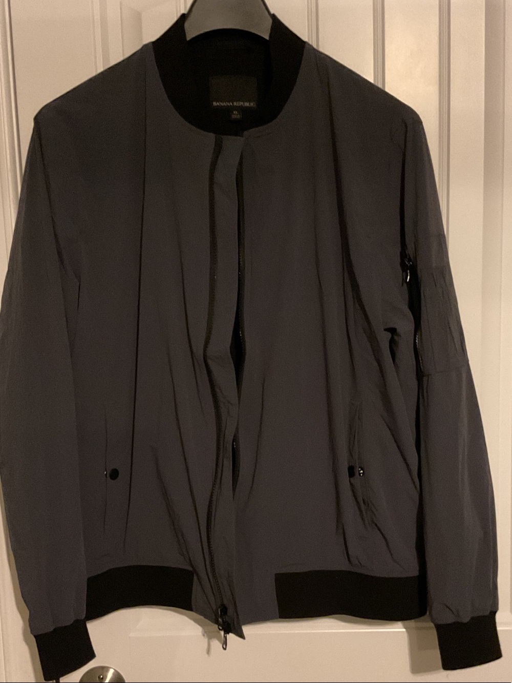 Banana Republic Men's Charcoal Gray Bomber Jacket